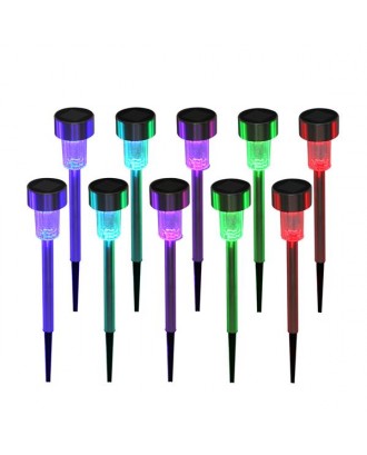 10pcs 5W High Brightness Solar Power LED Lawn Lamps with Lampshades Seven Color