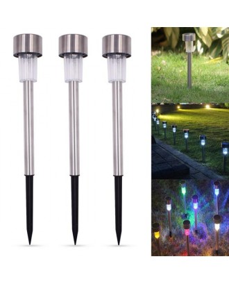 5 Pcs Fashion Outdoor Stainless Steel Colorful Light Solar Power Garden Lamp