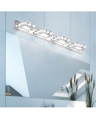 12W ZC001210 Four Lights Crystal Surface Bathroom Bedroom Lamp White Light Silver