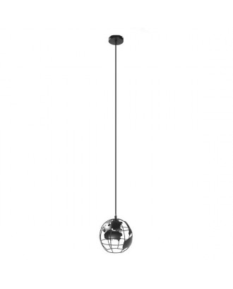 BZ1004 American Style Modern Simple Iron Geometric Shape (Globe) Ceiling Lamp Black US Standard Not