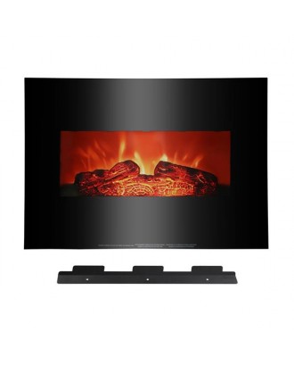 ZOKOP SF301-26A 26 inch 1400w Wall-mounted Fireplace Fake Wood / Single Color / Heating Wire / Mechanical / Black
